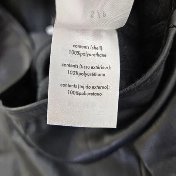 NWT Weworewhat Buttery Faux Leather High Waisted Ankle Stirrup Leggings S Black - Picture 14 of 16